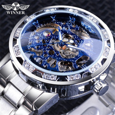 Winner Classic Explosion Hollow Diamond Men's Watch