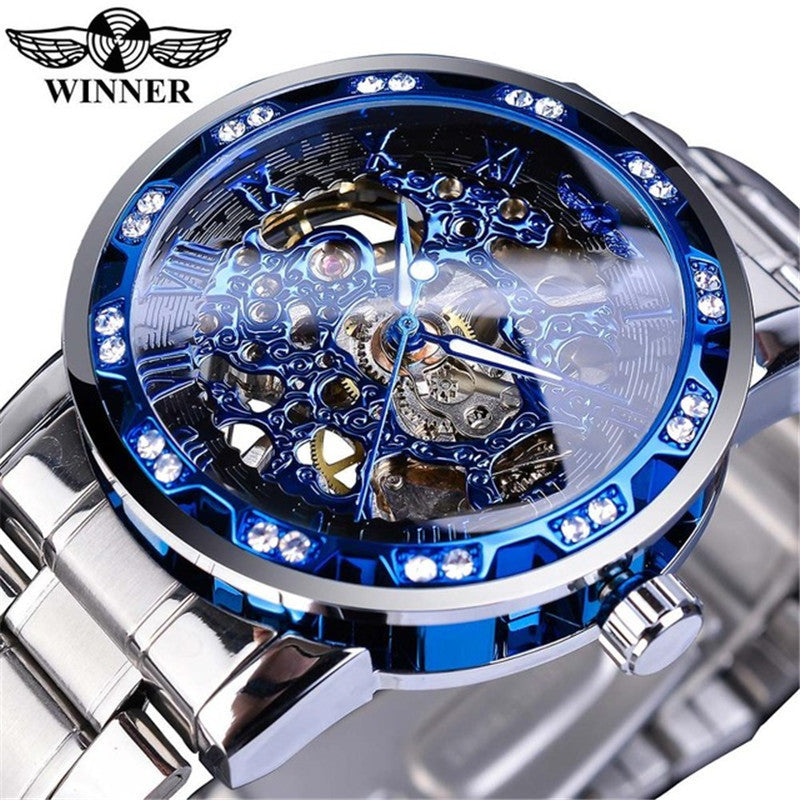 Winner Classic Explosion Hollow Diamond Men's Watch