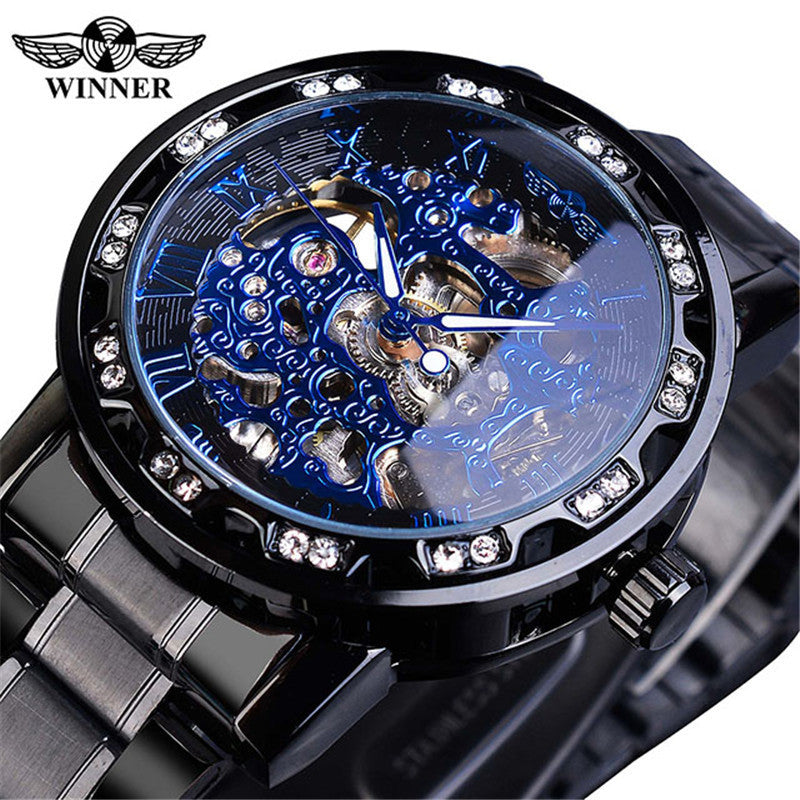 Winner Classic Explosion Hollow Diamond Men's Watch