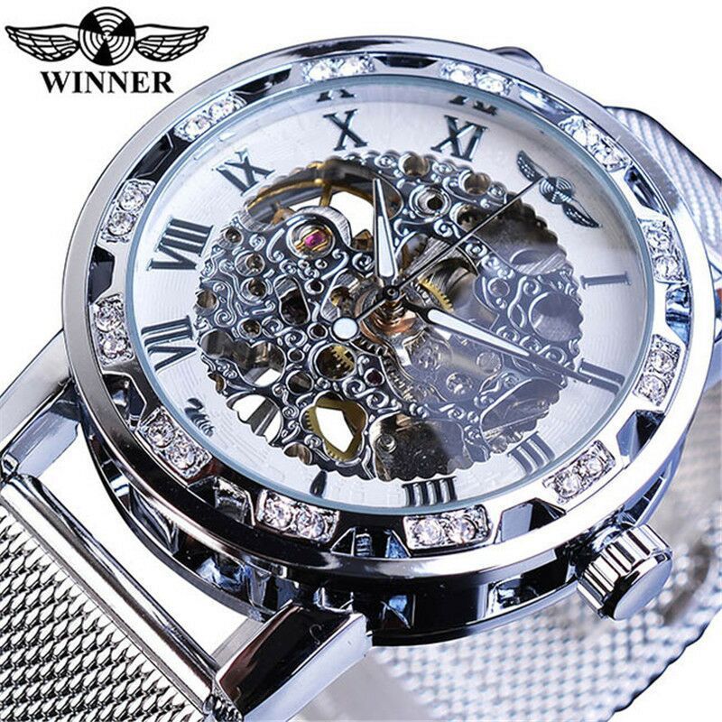 Winner Classic Explosion Hollow Diamond Men's Watch