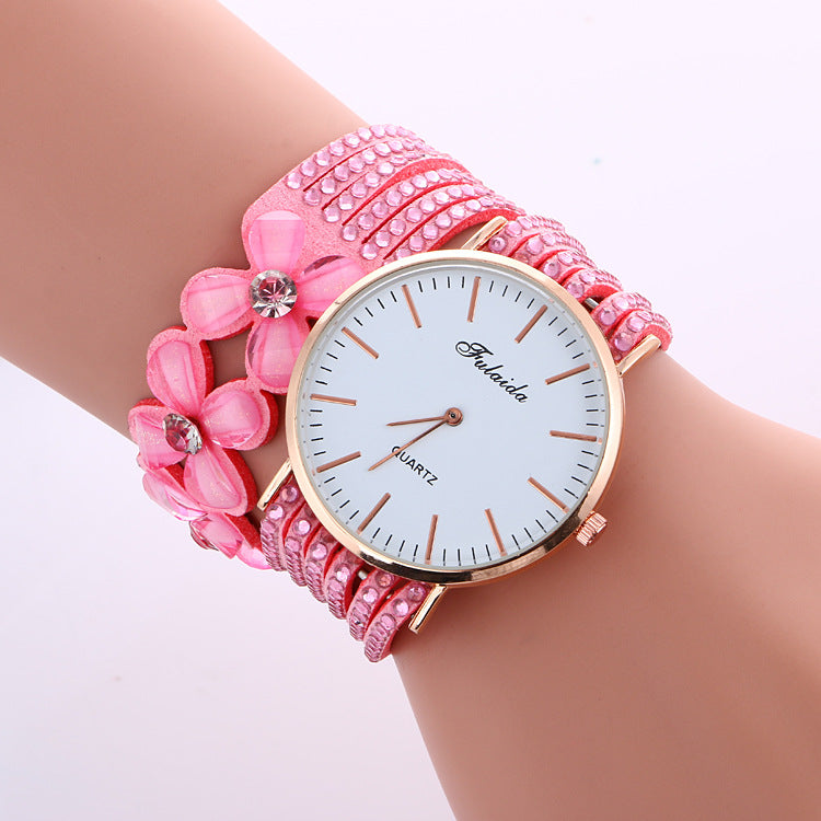 Flowers around the ring bracelet Women's Watch