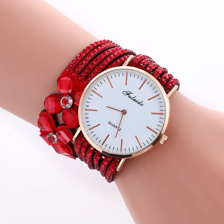 Flowers around the ring bracelet Women's Watch
