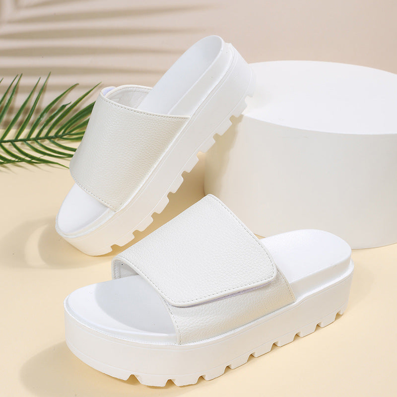 Open-toe thick-soled sandals and slippers women's