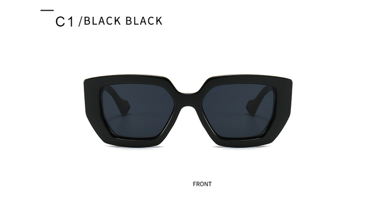 Trendy Celebrity-Fashion Shades - Bold Retro Design Thick Frame Sunglasses
