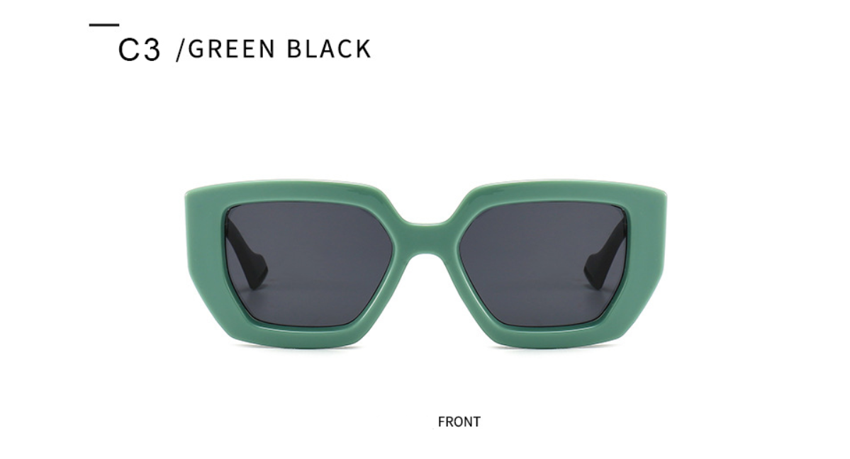 Trendy Celebrity-Fashion Shades - Bold Retro Design Thick Frame Sunglasses