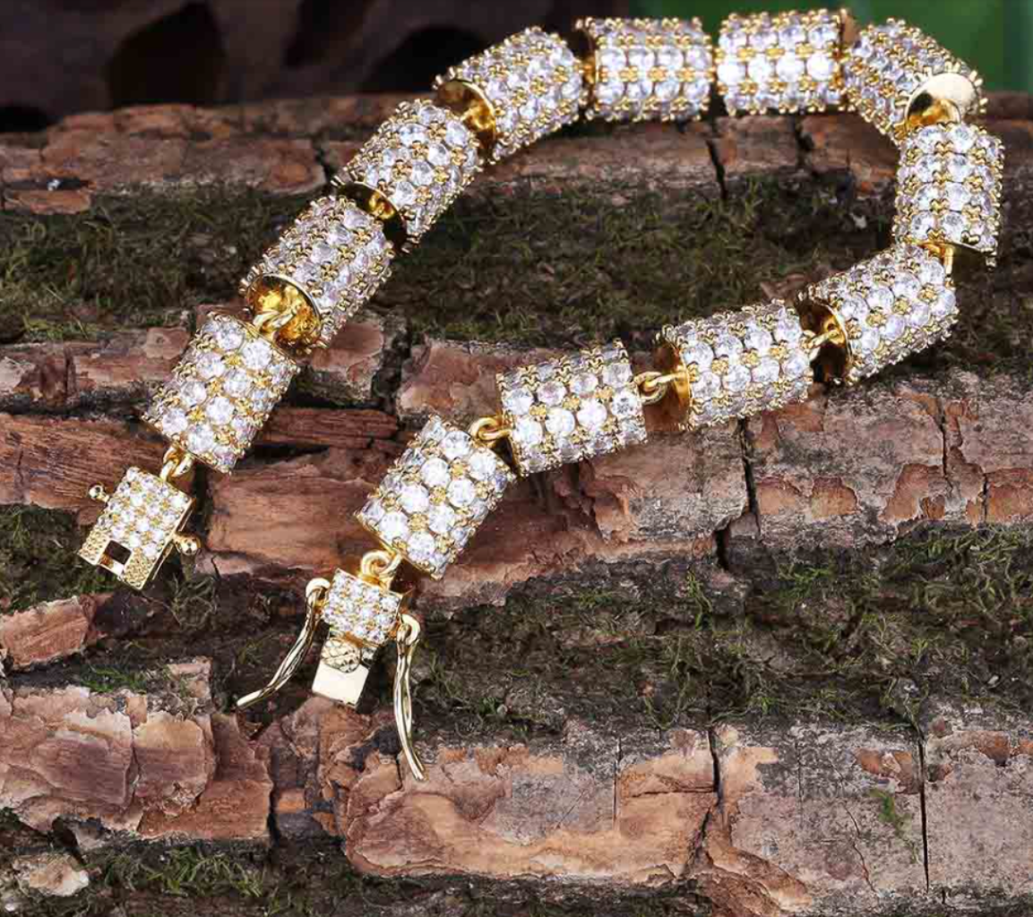 CZ Stone Bracelet With Three Colors - Charm Jewelry