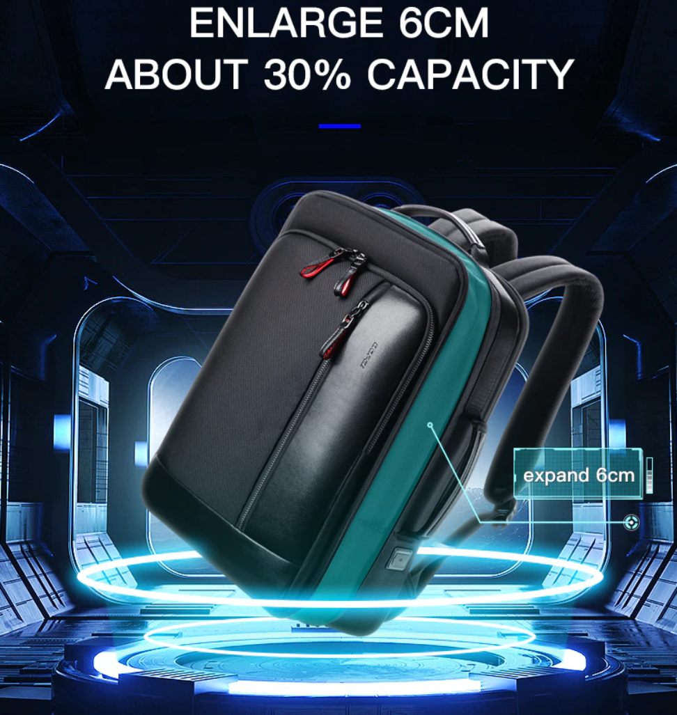 Anti Theft 15.6 Inch Laptop Backpack - USB External Charge - Waterproof