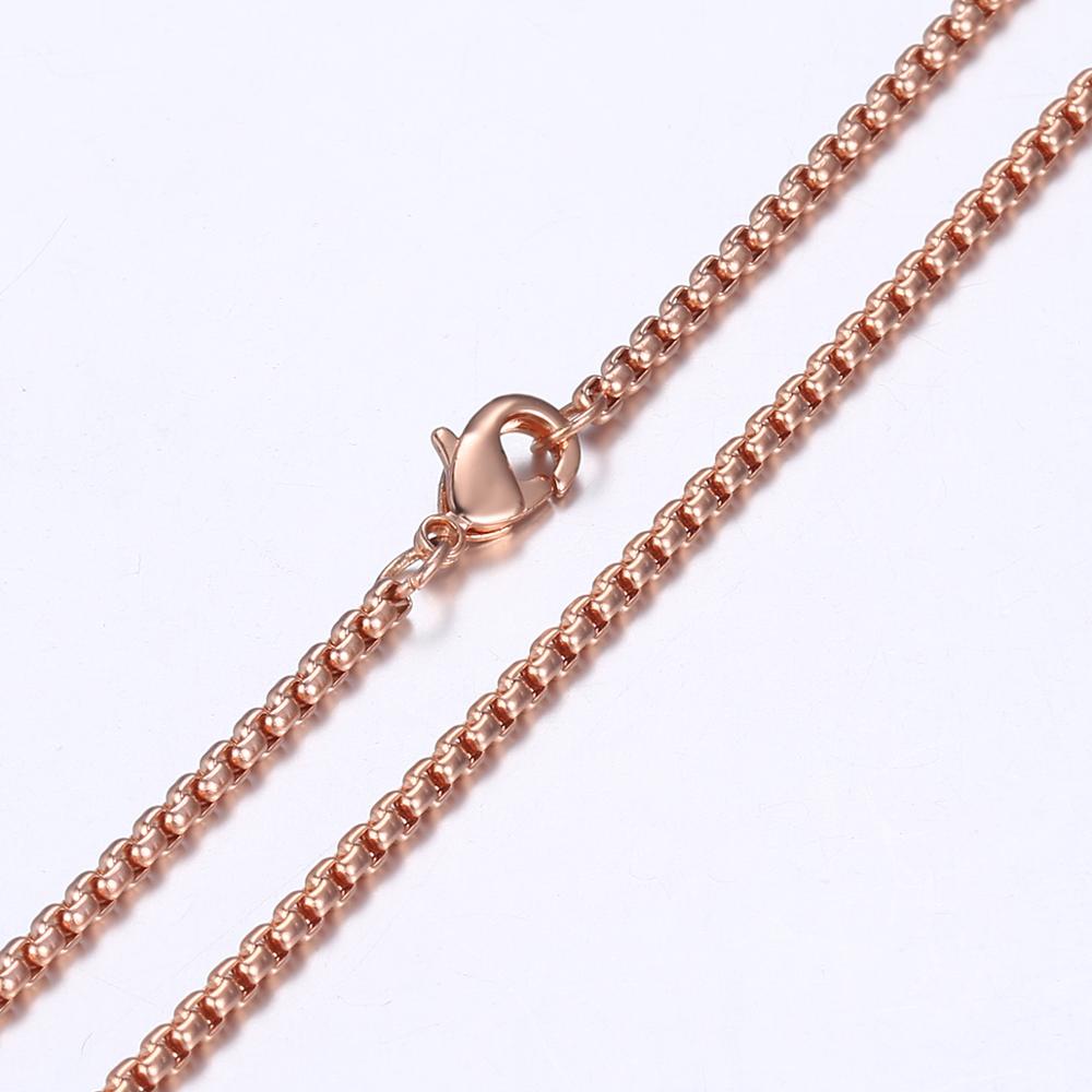 Rose-Gold / Black / Gold & Silver Box-Link Chains