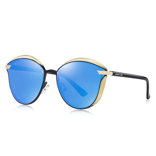 Vintage Polarized Sunglasses for Women - Oval Cat-Eyed Styled Fashion Eyewear