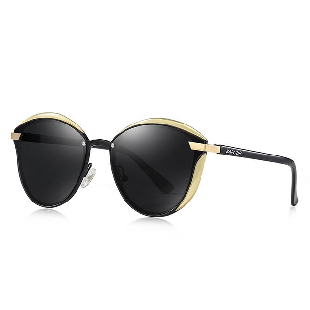 Vintage Polarized Sunglasses for Women - Oval Cat-Eyed Styled Fashion Eyewear