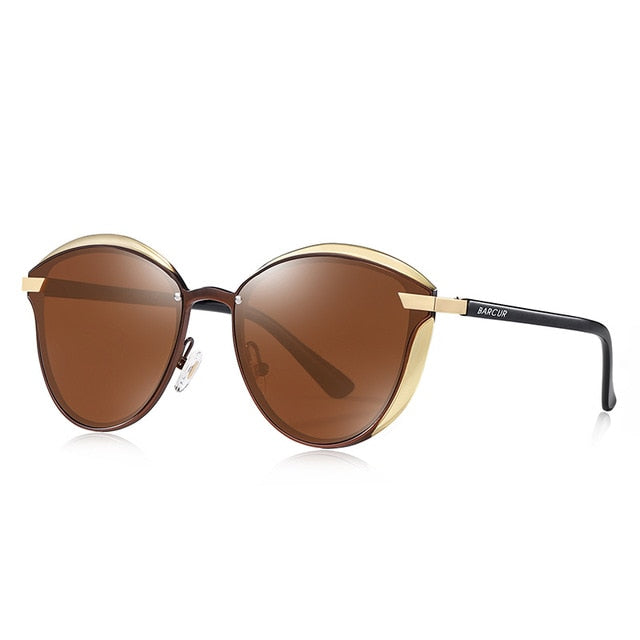 Vintage Polarized Sunglasses for Women - Oval Cat-Eyed Styled Fashion Eyewear