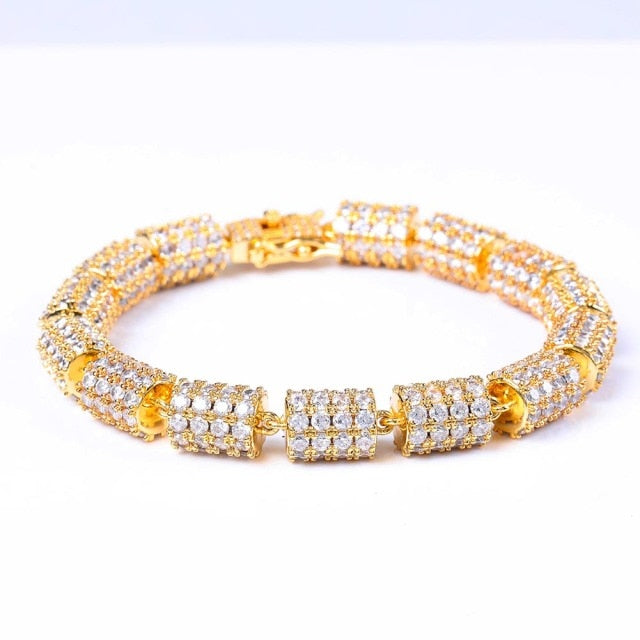 CZ Stone Bracelet With Three Colors - Charm Jewelry