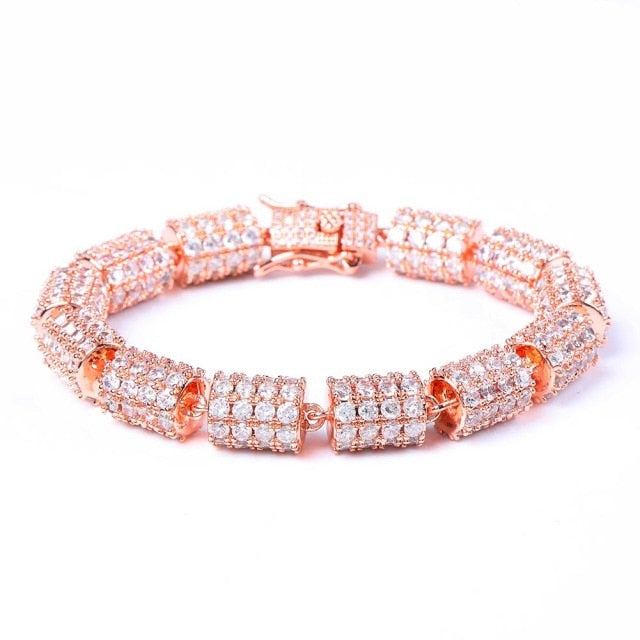 CZ Stone Bracelet With Three Colors - Charm Jewelry