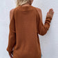 Cable-Knit Cold Shoulder Sweater
