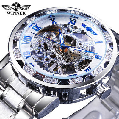 Winner Classic Explosion Hollow Diamond Men's Watch