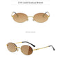 Oval Female Rimless Sunglasses