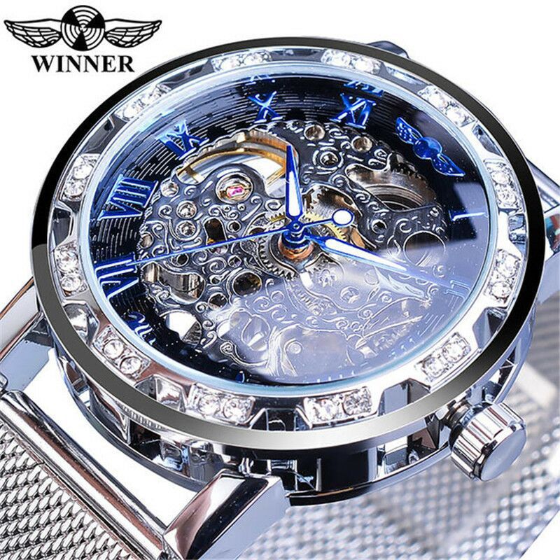 Winner Classic Explosion Hollow Diamond Men's Watch