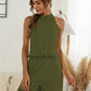 Halter Neck Elastic Waist Romper