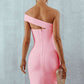 Solid Color Tight Slit Dress