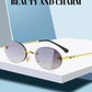 Oval Female Rimless Sunglasses