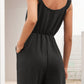 Ruffle Strap Wide Leg Jumpsuit