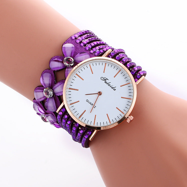 Flowers around the ring bracelet Women's Watch