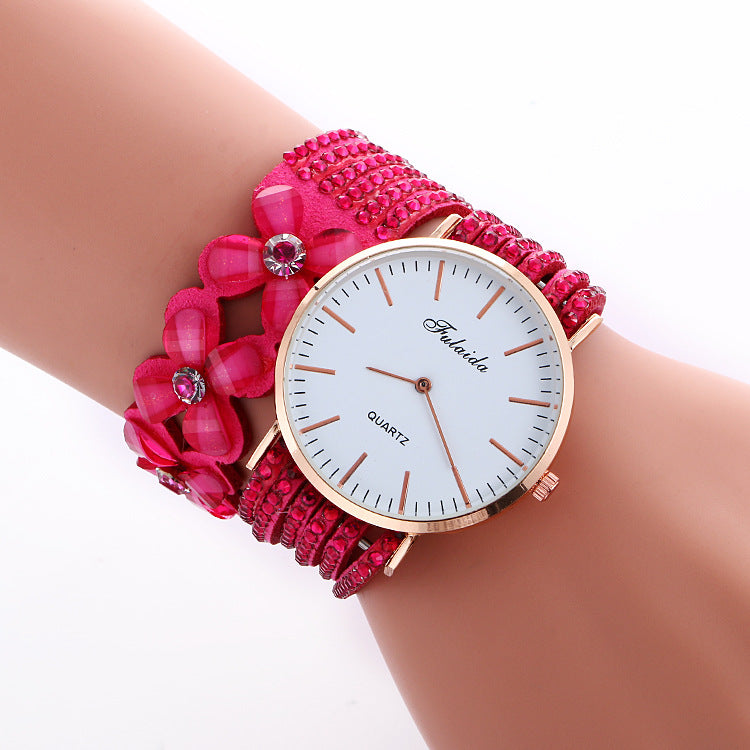 Flowers around the ring bracelet Women's Watch