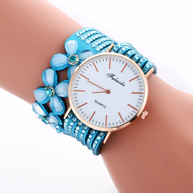 Flowers around the ring bracelet Women's Watch