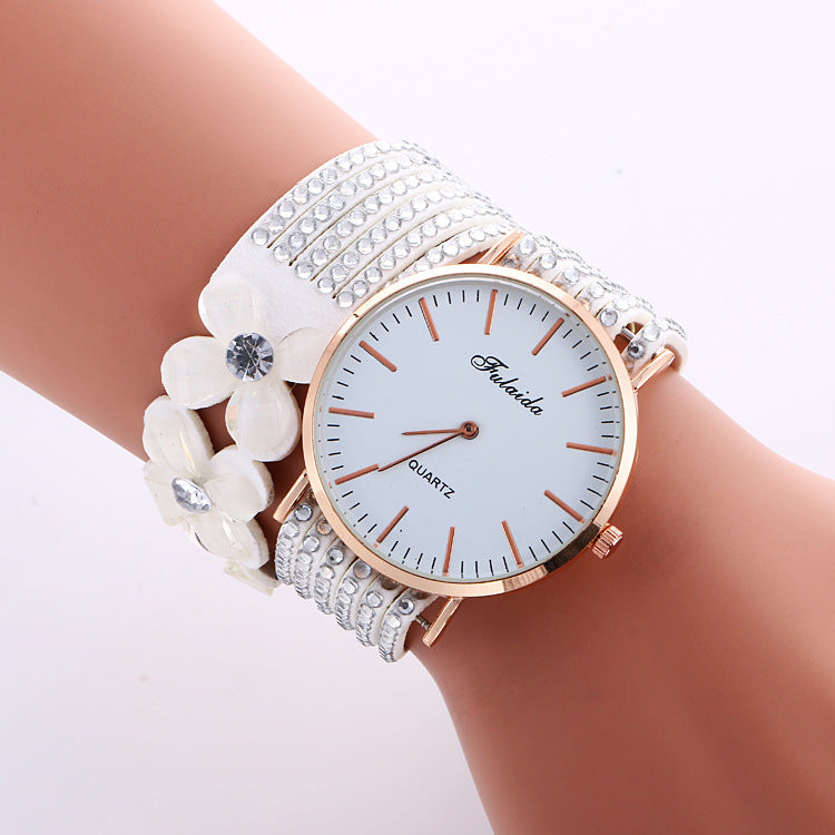 Flowers around the ring bracelet Women's Watch