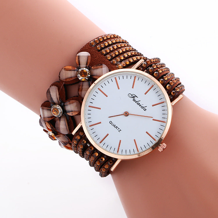 Flowers around the ring bracelet Women's Watch