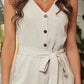 V Neck Bow Tie Romper
