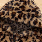 Girls Leopard Zipper Front Hooded Coat