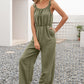 Ruffle Strap Wide Leg Jumpsuit