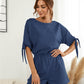 Knotted Cuff Dolman Sleeve Romper