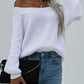 Off-Shoulder Rib-Knit Sweater