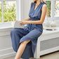 Asymmetrical Hem Tie Back Jumpsuit