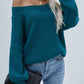 Off-Shoulder Rib-Knit Sweater