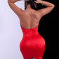 Rhinestone Crisscross Backless Ruched Bodycon Dress