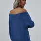 Off-Shoulder Rib-Knit Sweater