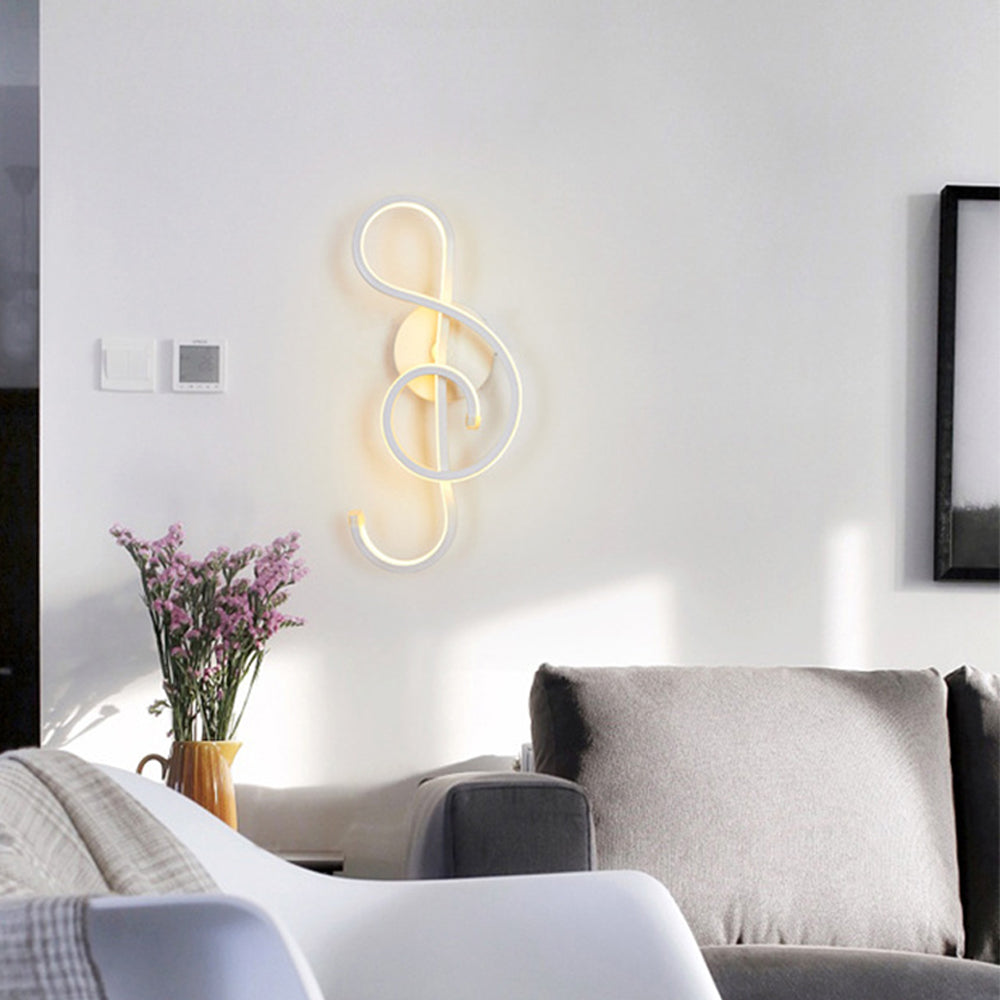 Design Art Musical Note Wall-Mounted Lamp