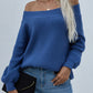 Off-Shoulder Rib-Knit Sweater