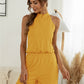 Halter Neck Elastic Waist Romper