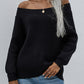 Off-Shoulder Rib-Knit Sweater