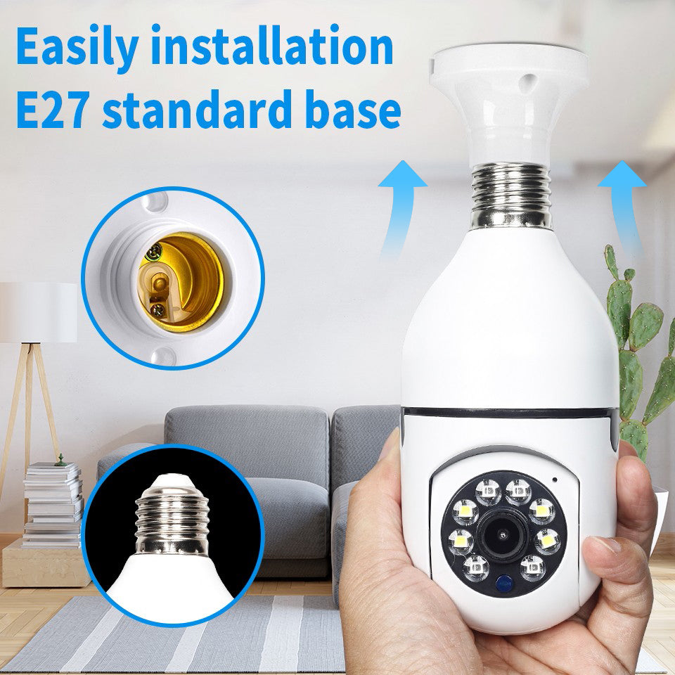 Wifi-Connect / Two-Way Audio Talk / IR LED Technology for Clear Day or Night Vision / 355° Panning & 90° Tilt High-Tech Surveillance Camera