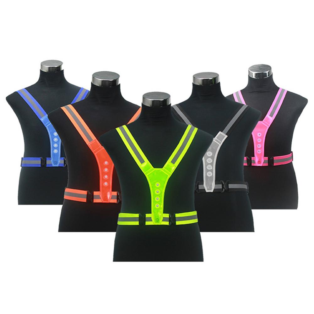 LED High Visibility Outdoor Sport Running Cycling Reflective Safety Vest