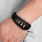 Braided Leather & Stainless Steel Men's bracelet