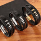 Braided Leather & Stainless Steel Men's bracelet
