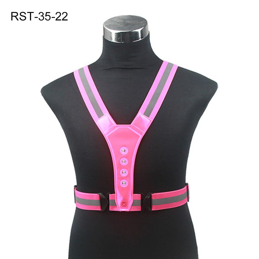 LED High Visibility Outdoor Sport Running Cycling Reflective Safety Vest