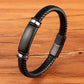 Braided Leather & Stainless Steel Men's bracelet
