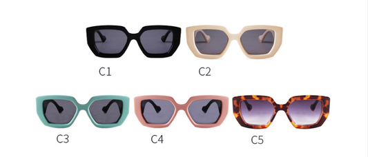 Trendy Celebrity-Fashion Shades - Bold Retro Design Thick Frame Sunglasses